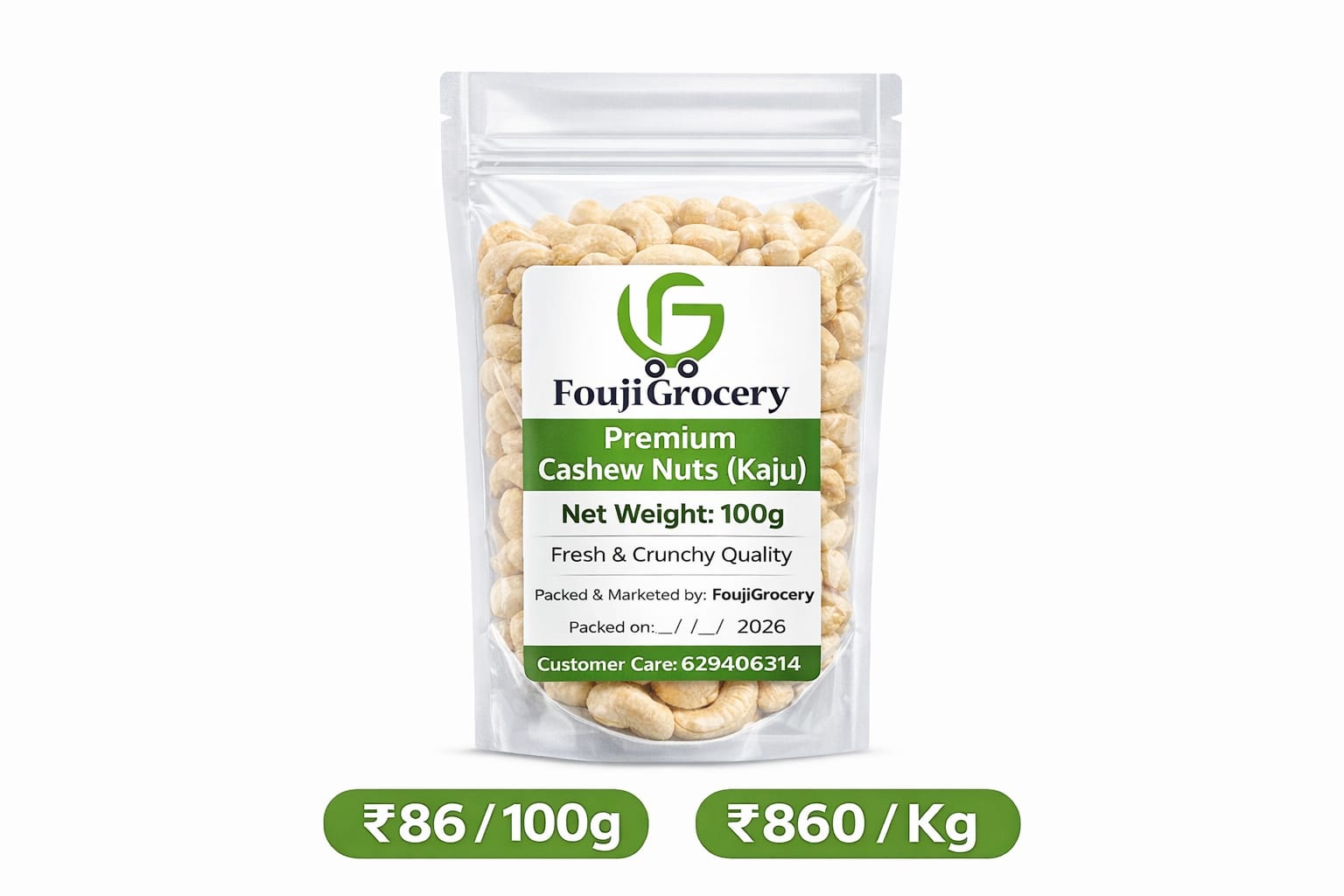Loose Kaju (Raw Cashew Nuts) – Premium Quality